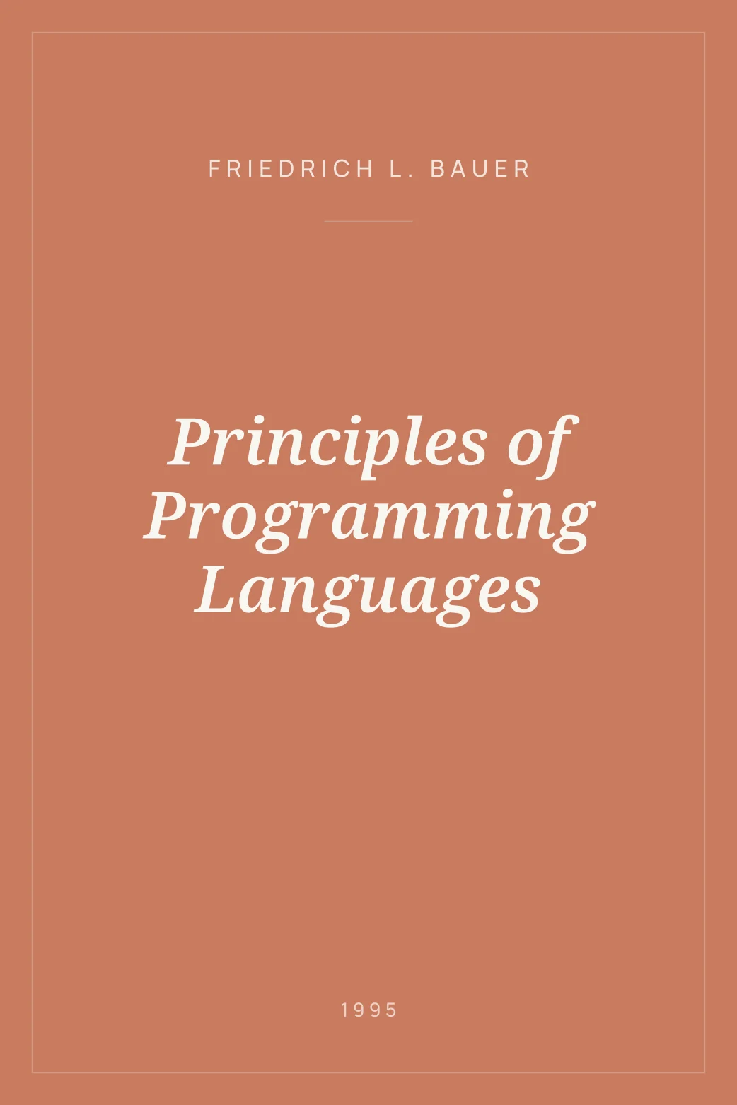 Portada de Principles of Programming Languages