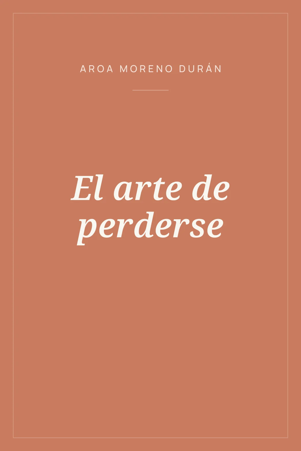 Portada de El arte de perderse