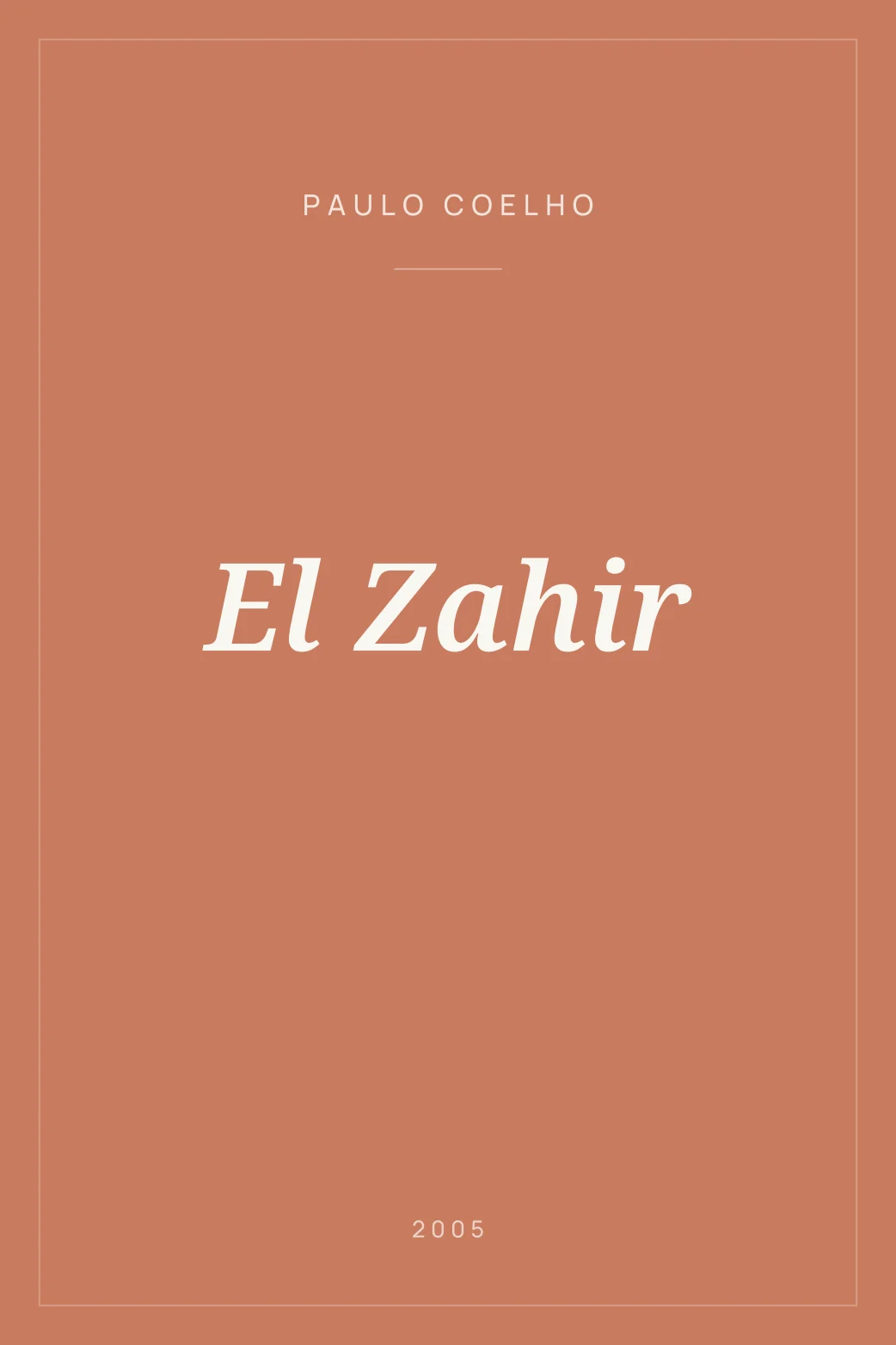 Portada de El Zahir
