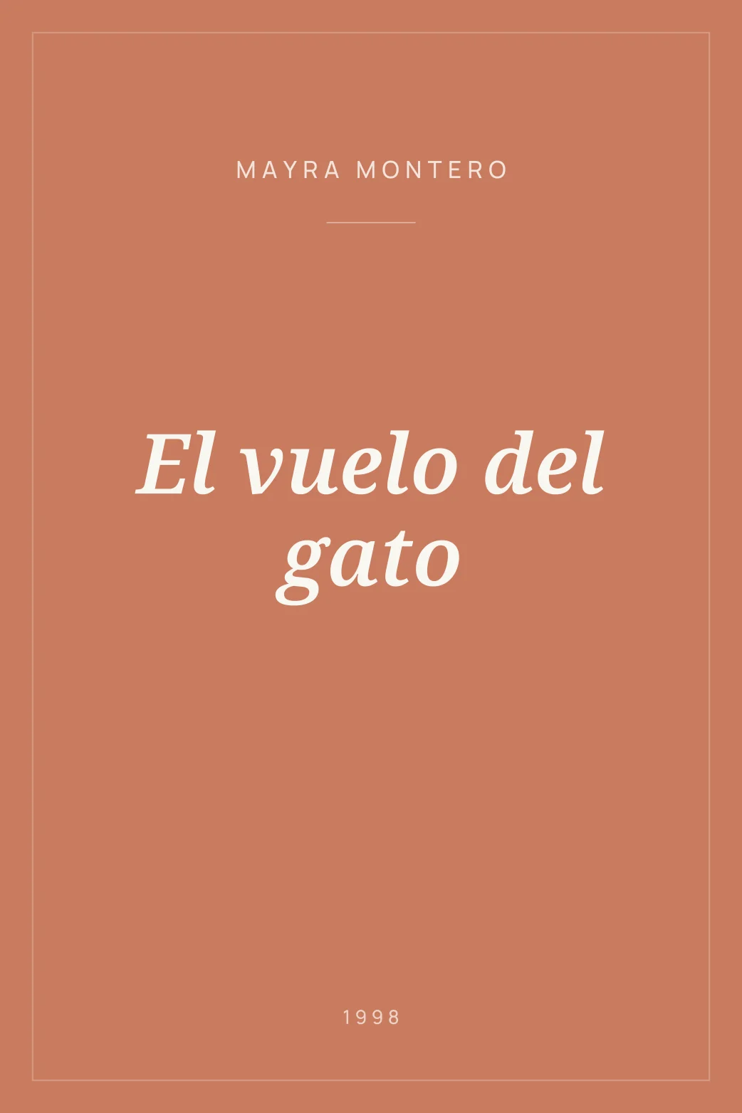 Portada de El vuelo del gato