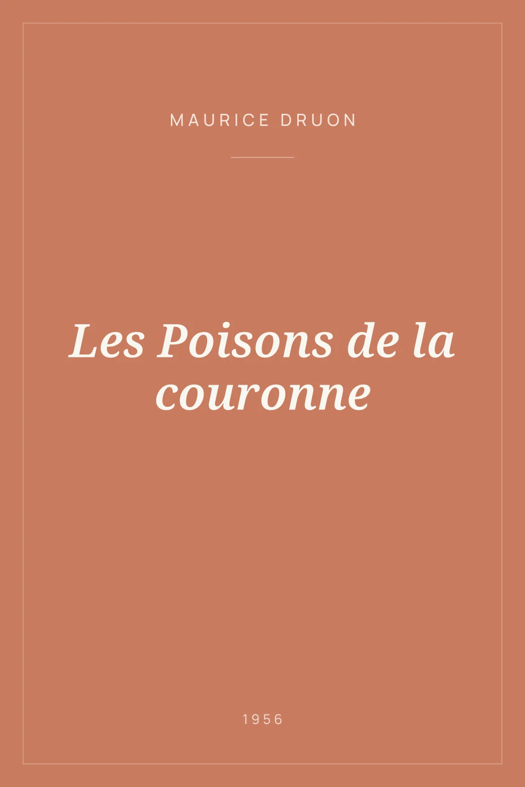 Portada de Les Poisons de la couronne