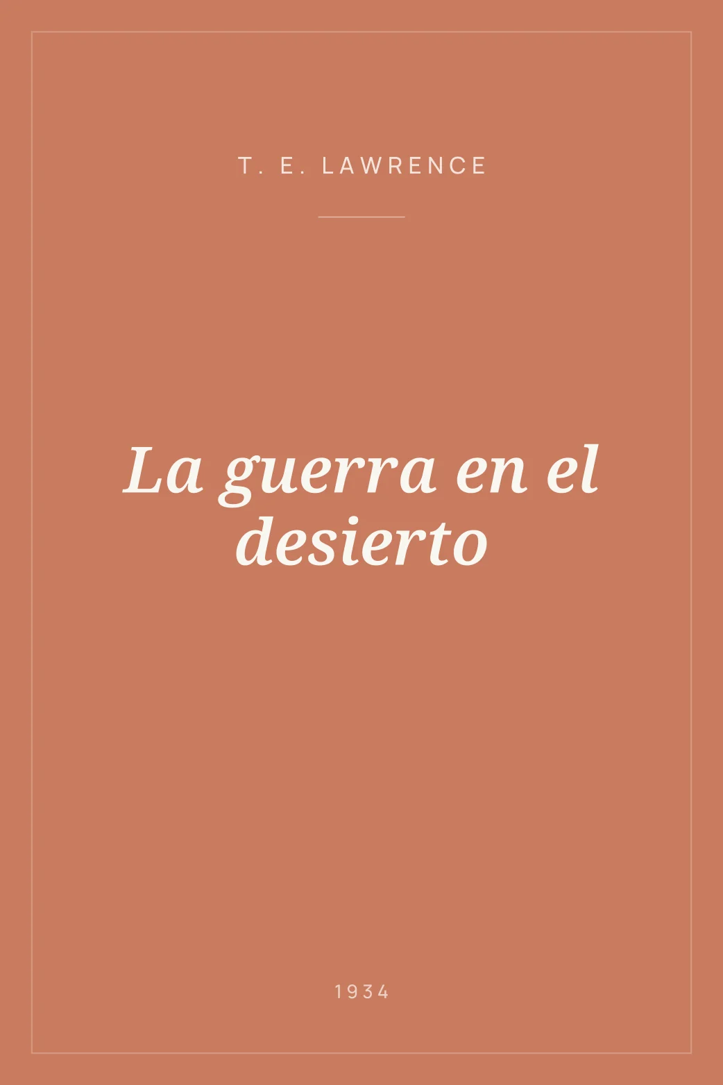 Portada de La guerra en el desierto