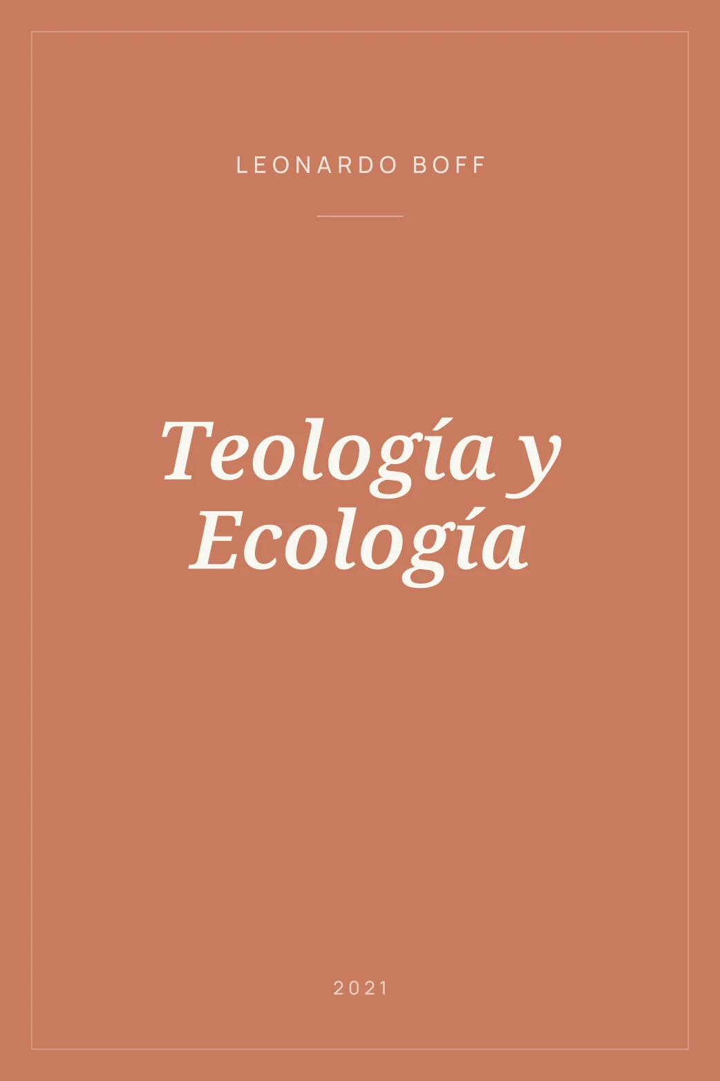Portada de Teología y Ecología