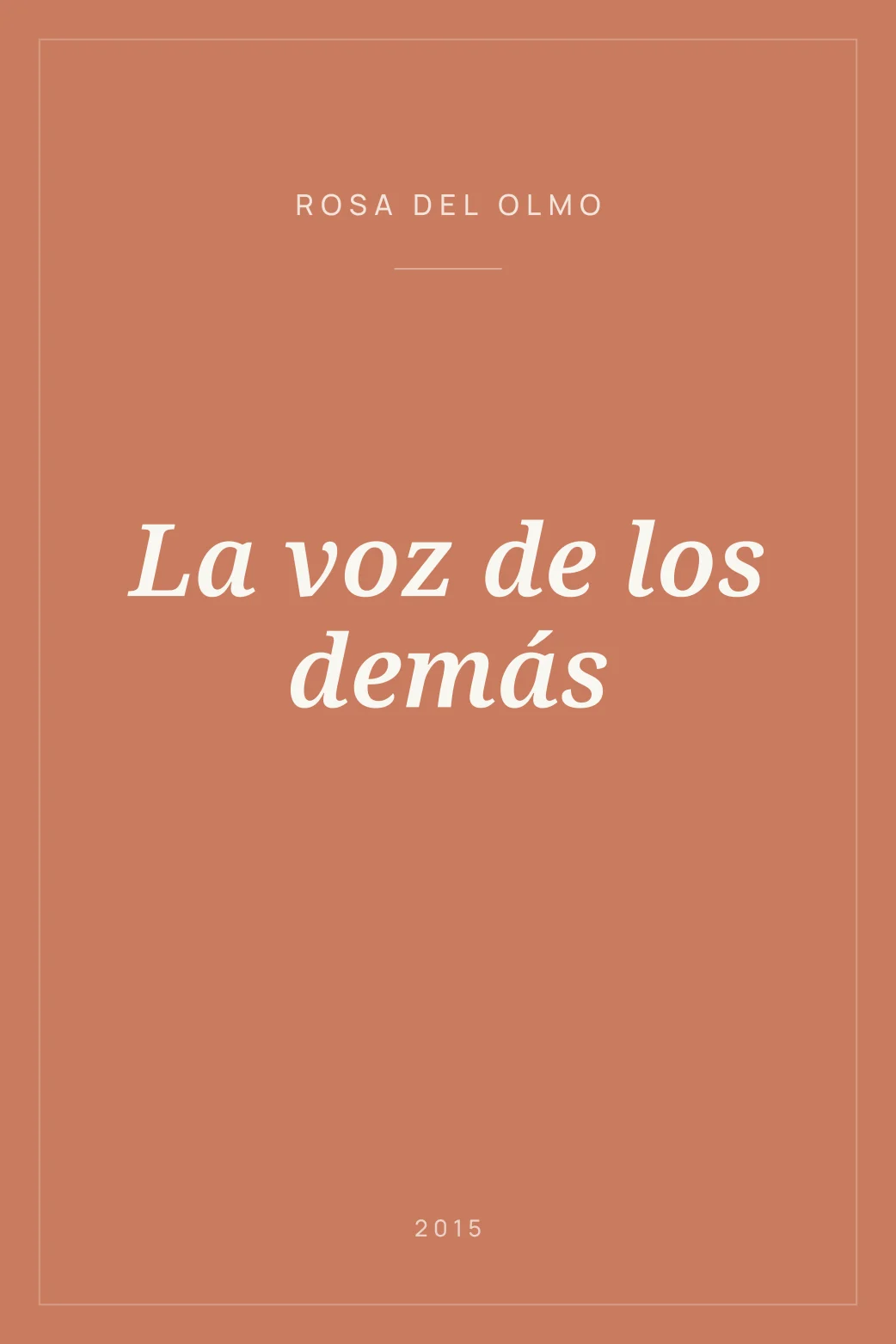 Portada de La voz de los demás