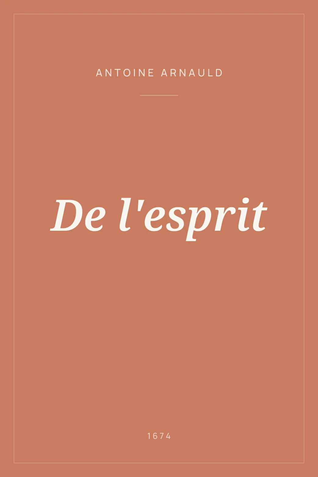 Portada de De l'esprit