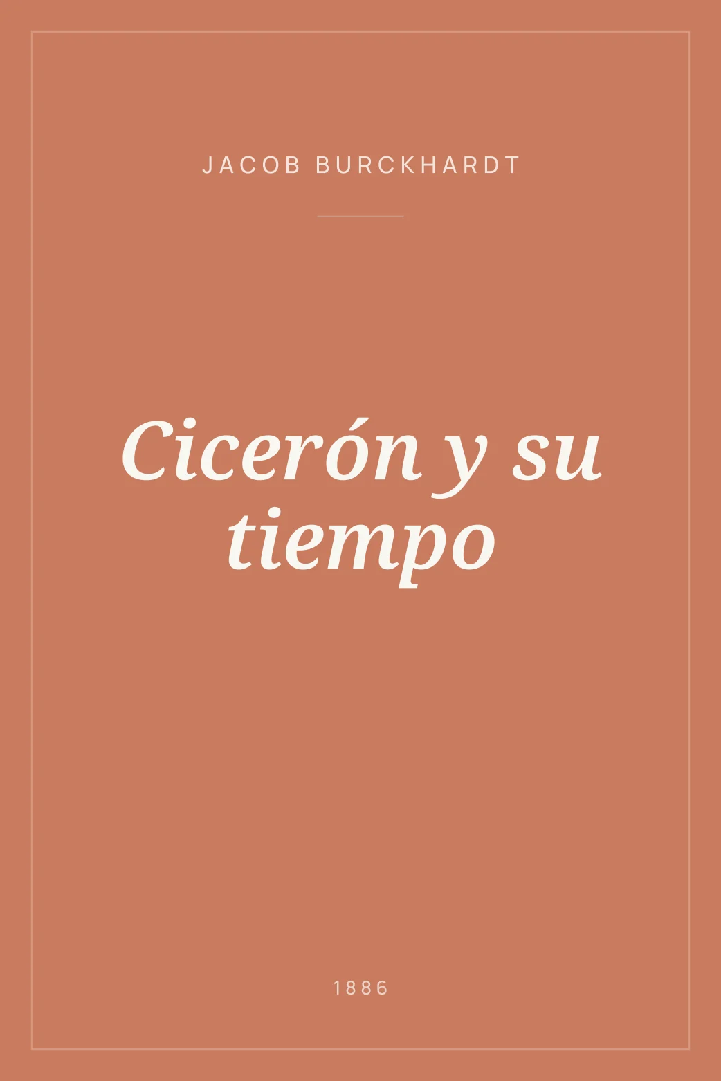 Portada de Cicerón y su tiempo