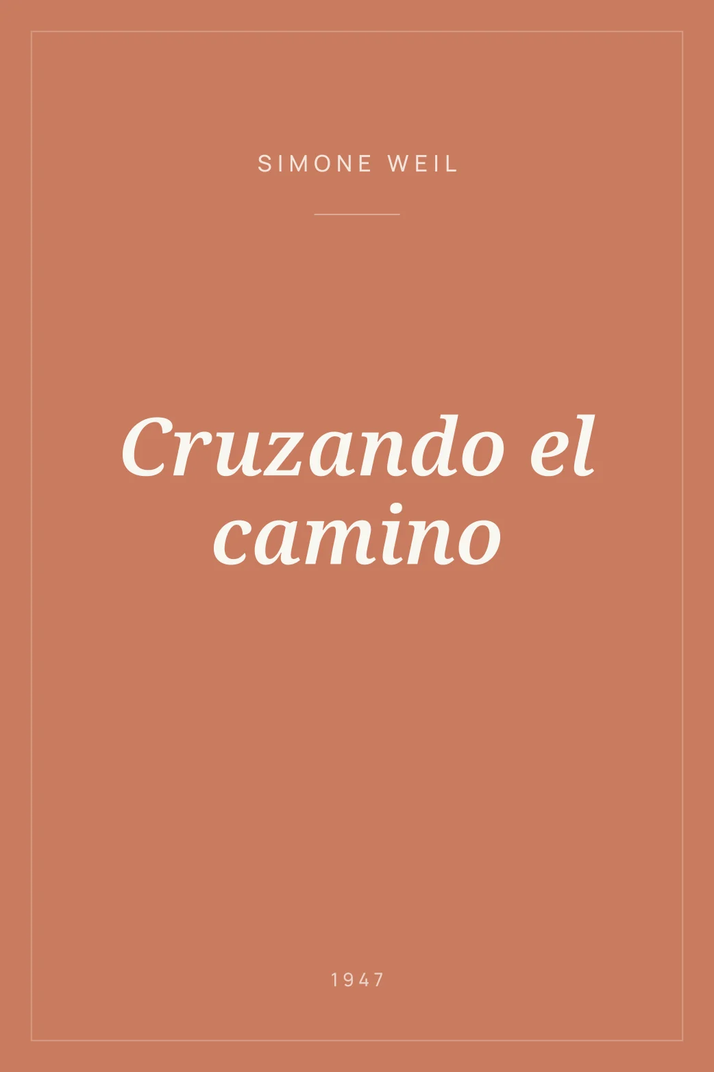 Portada de Cruzando el camino