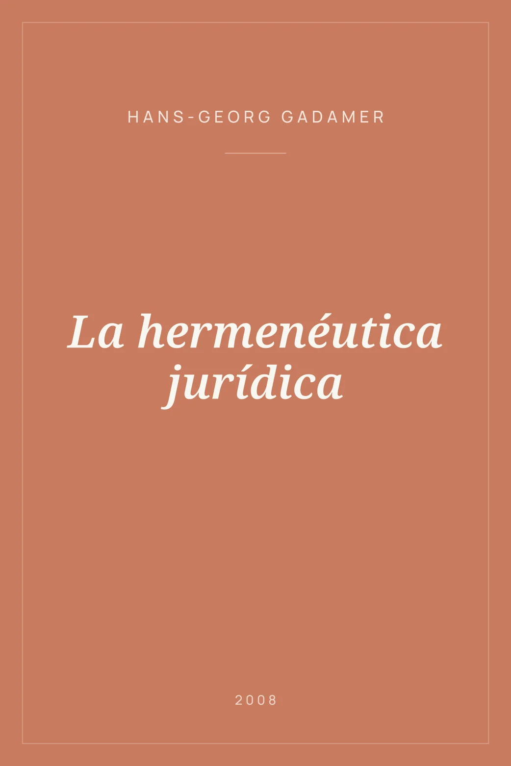 Portada de La hermenéutica jurídica