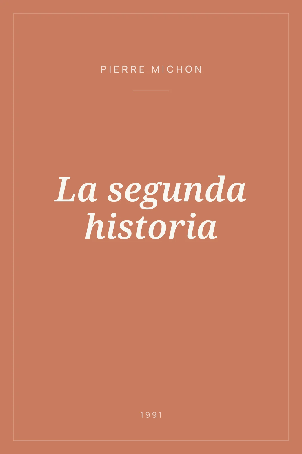 Portada de La segunda historia