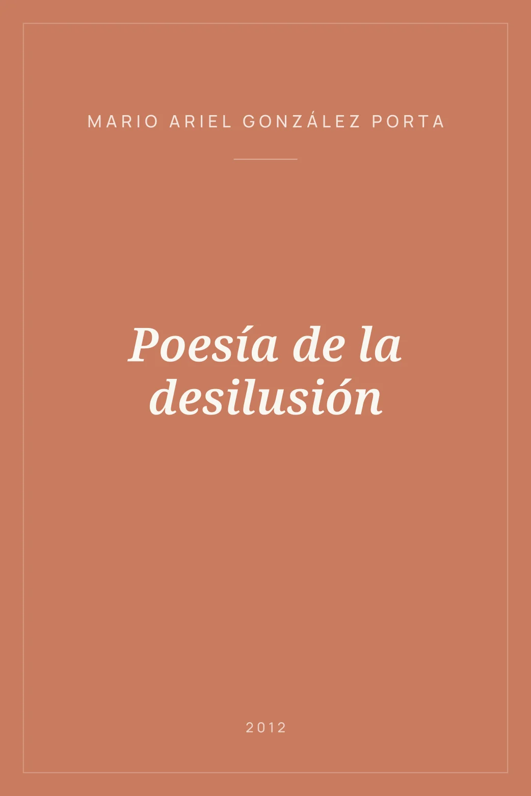 Portada de Poesía de la desilusión