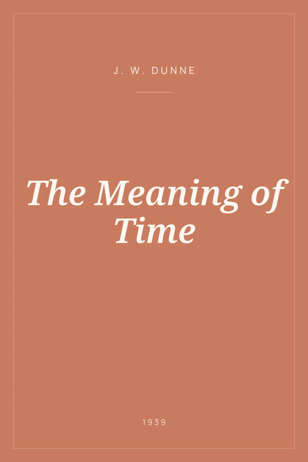 Portada de The Meaning of Time