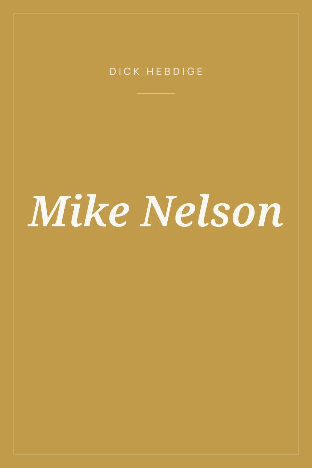 Portada de Mike Nelson