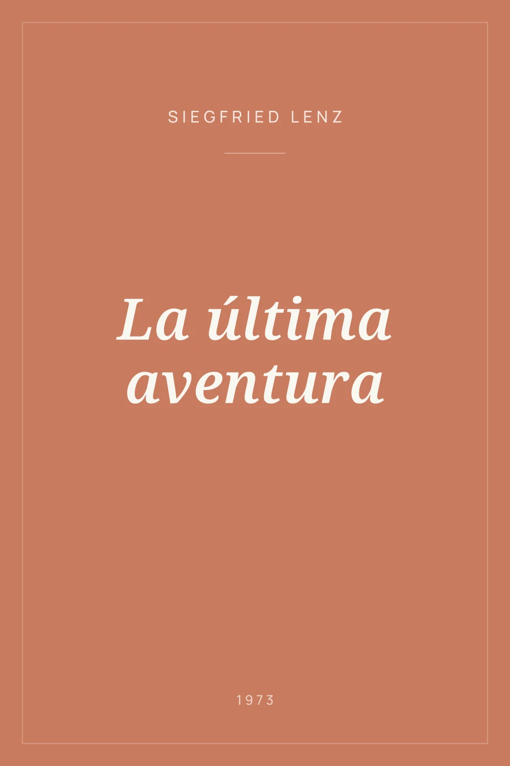 Portada de La última aventura
