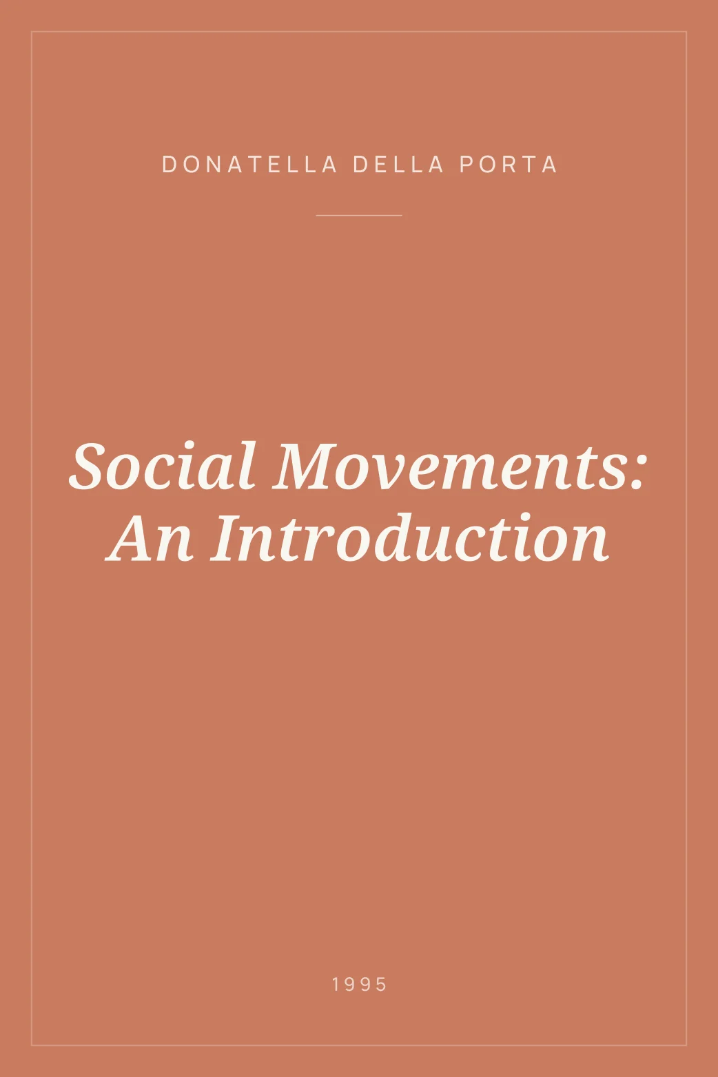 Portada de Social Movements: An Introduction