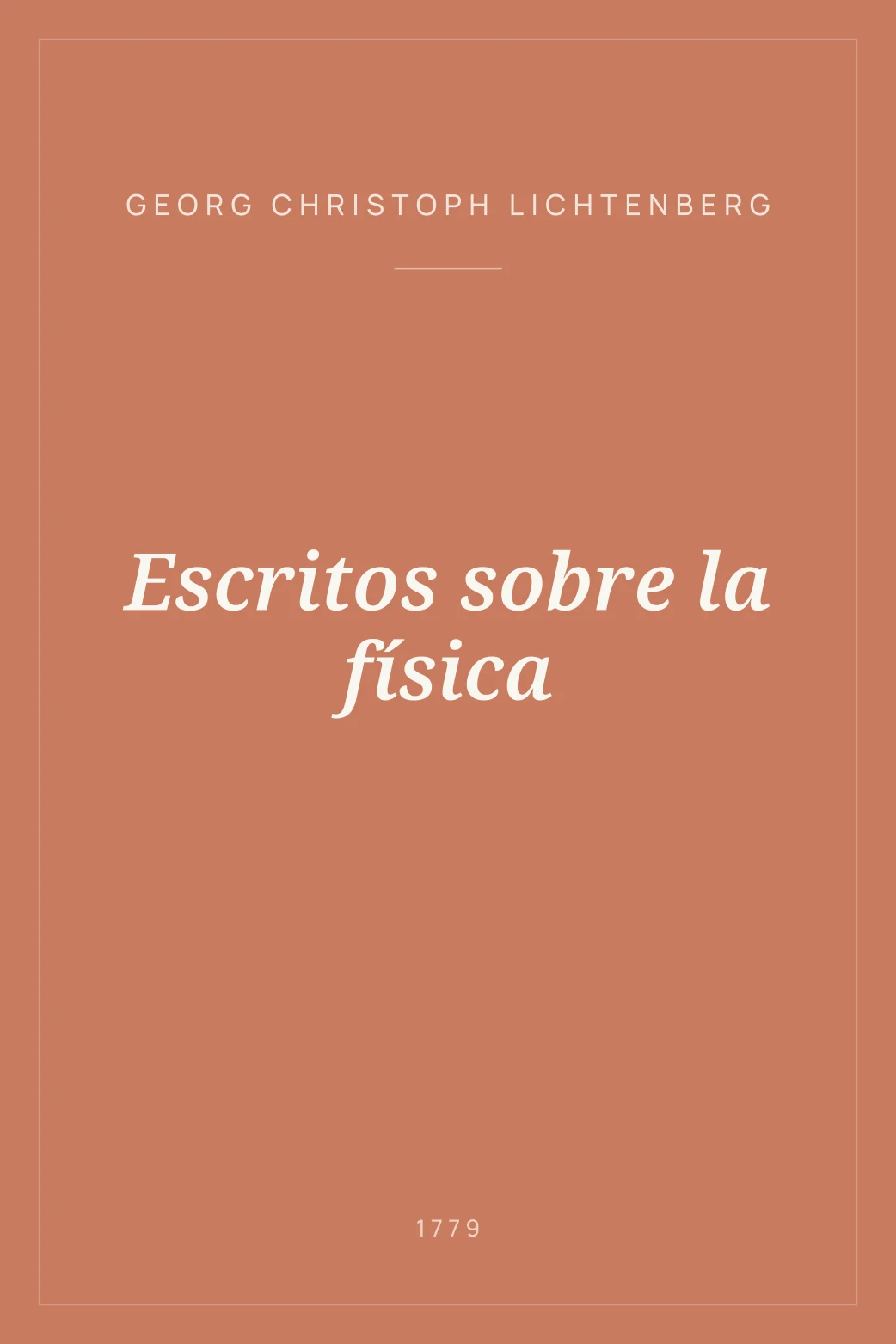 Portada de Escritos sobre la física