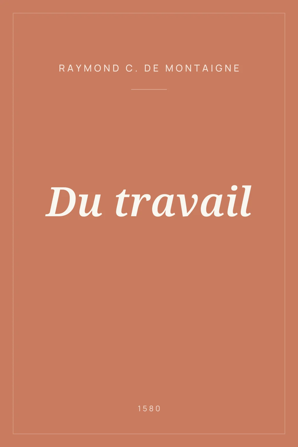 Portada de Du travail