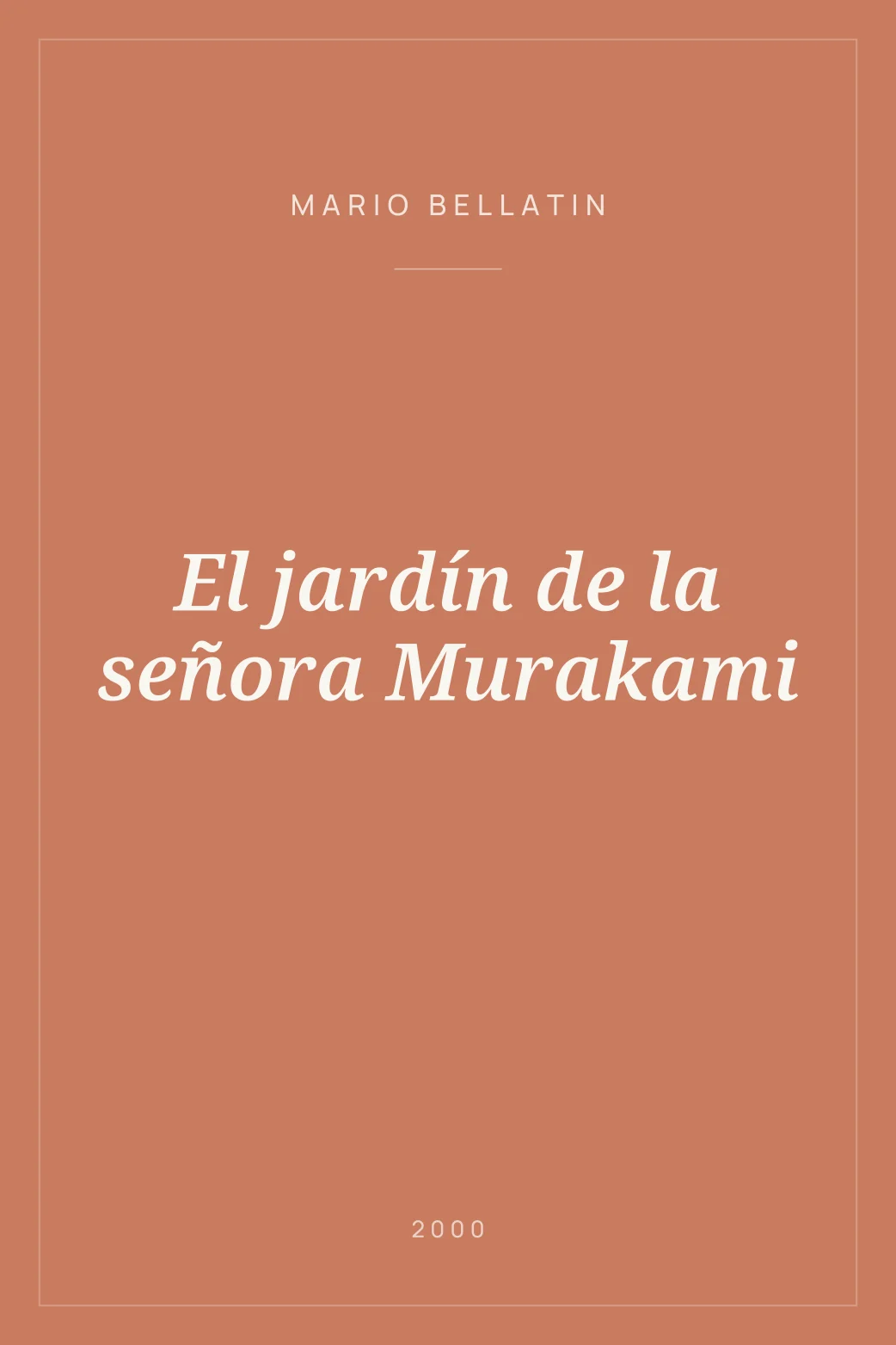 Portada de El jardín de la señora Murakami