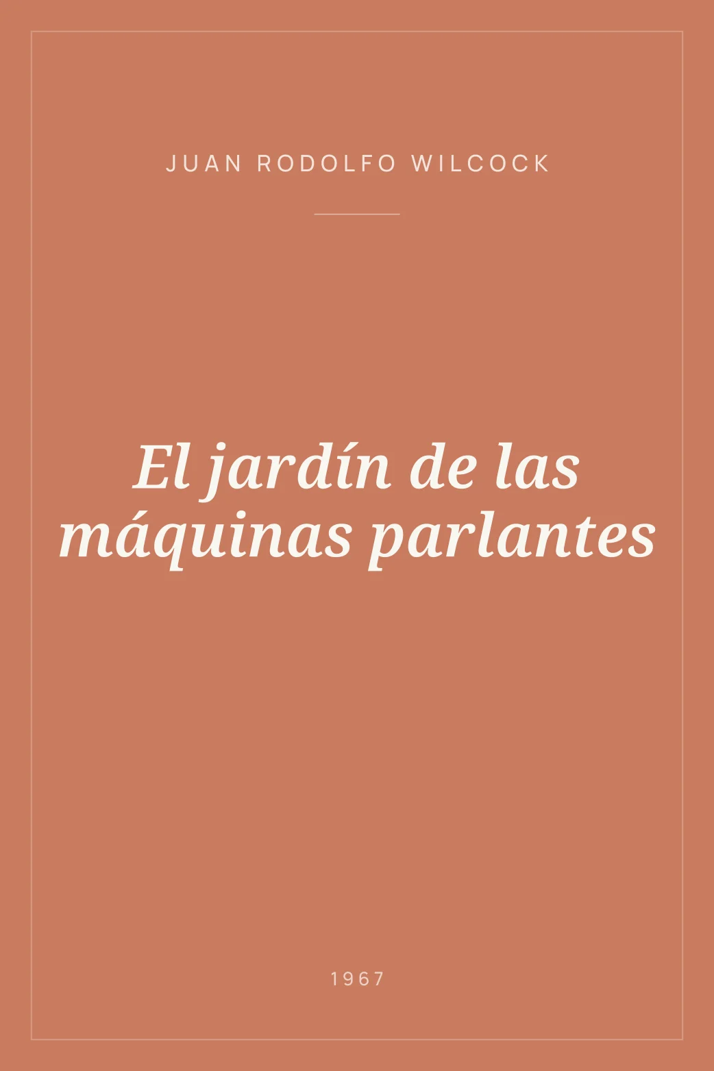 Portada de El jardín de las máquinas parlantes