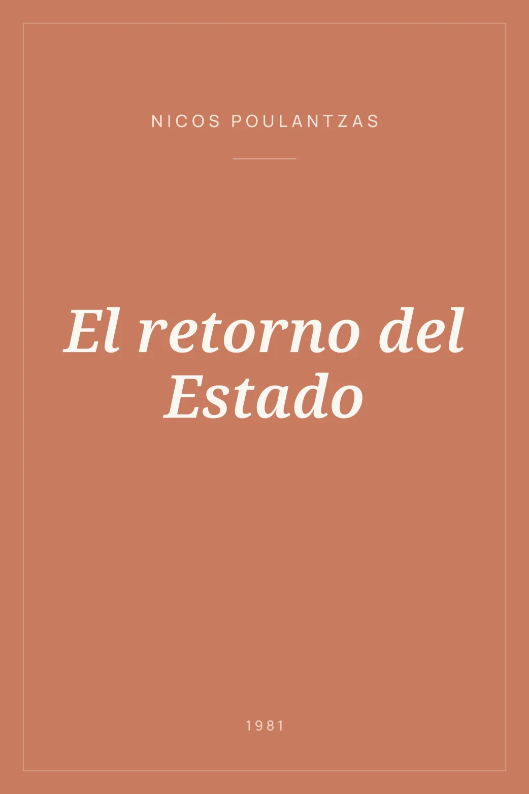 Portada de El retorno del Estado