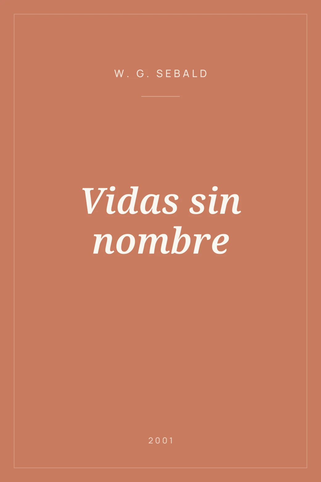 Portada de Vidas sin nombre