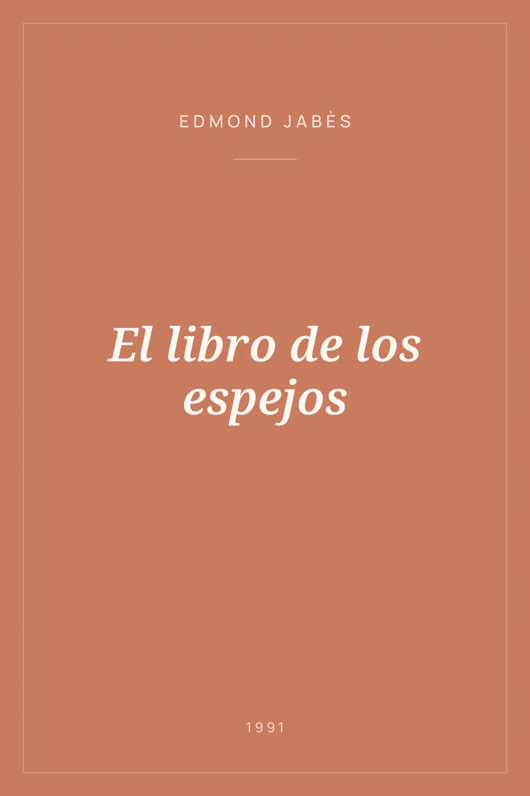 Portada de El libro de los espejos