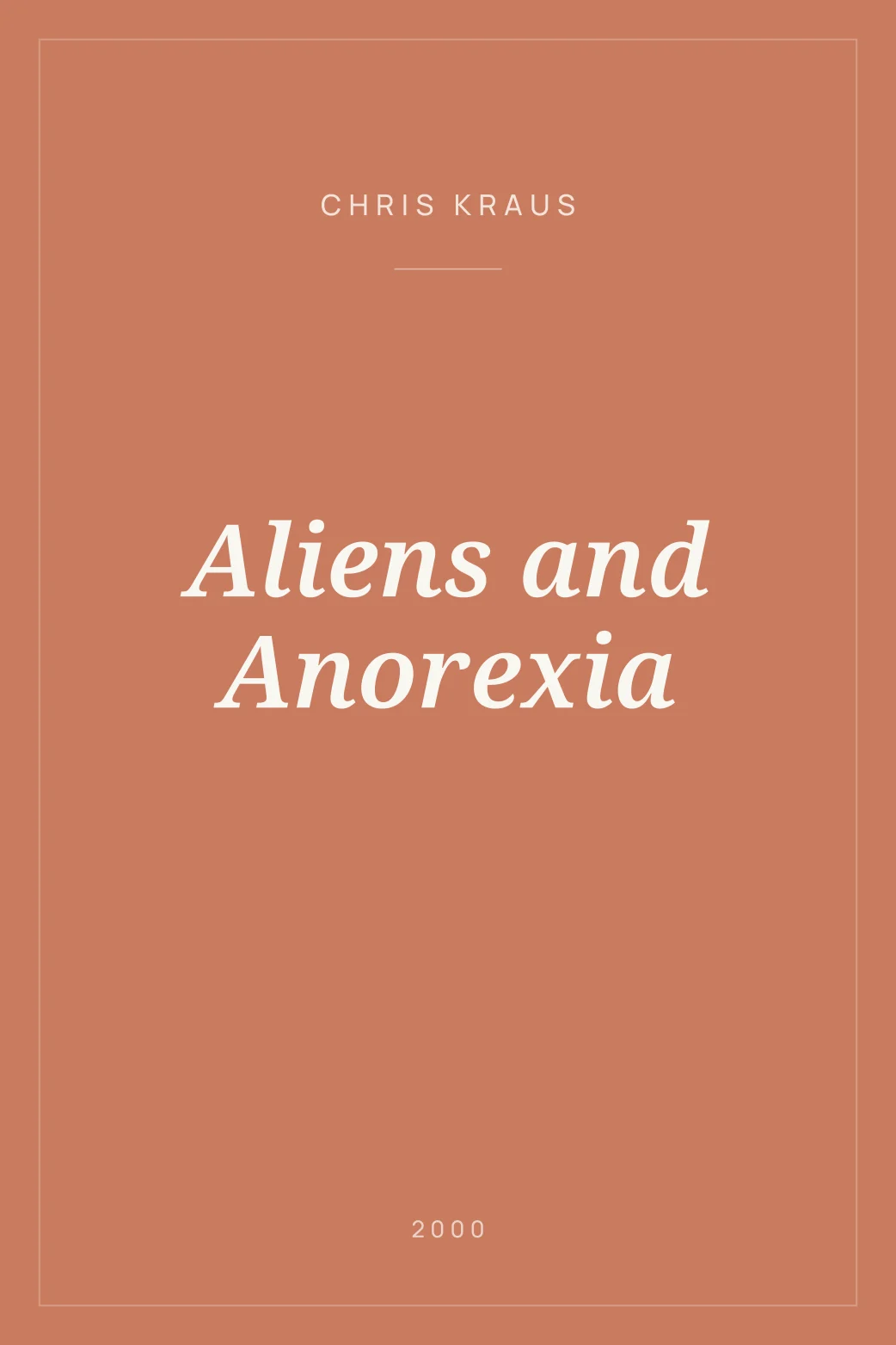 Portada de Aliens and Anorexia