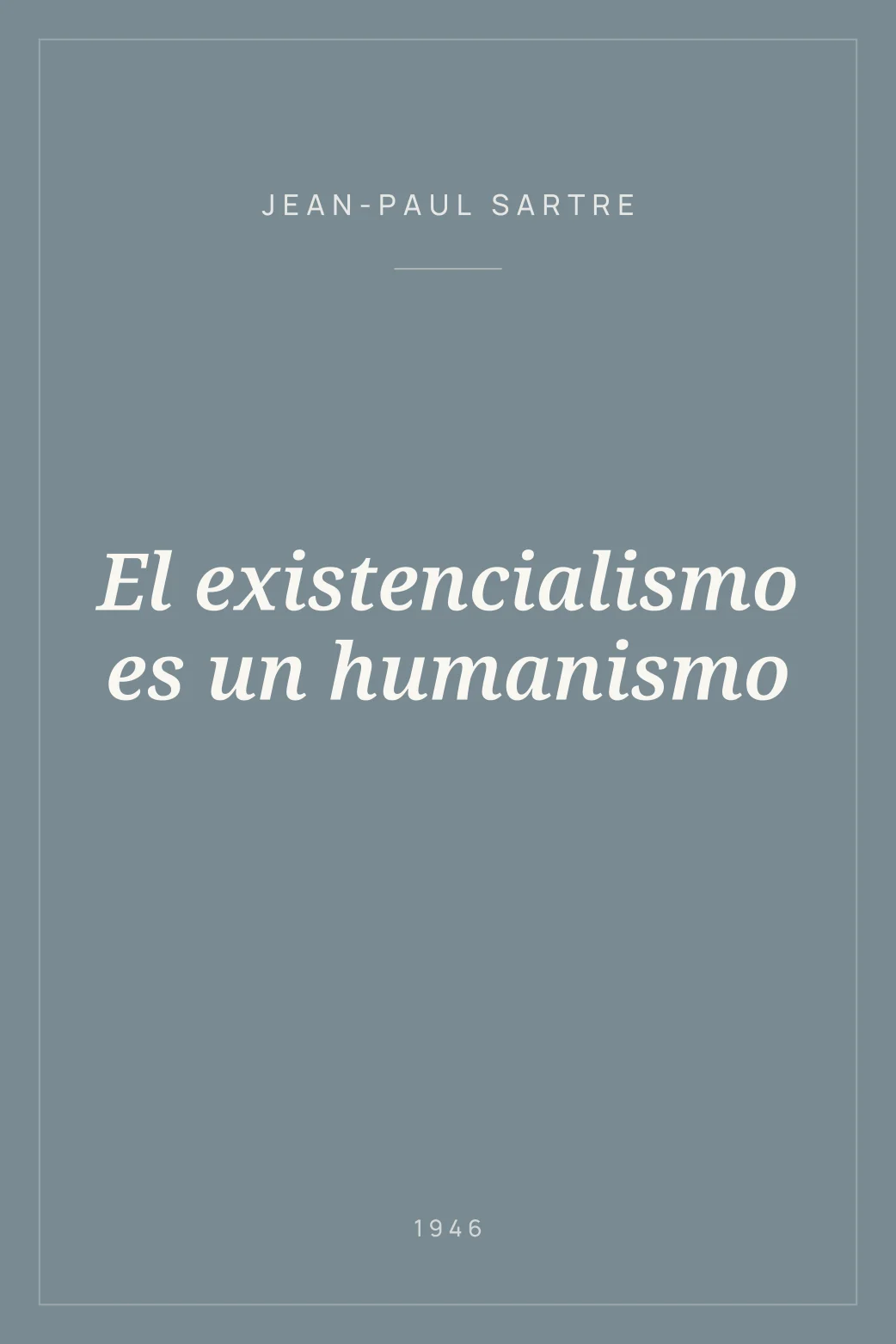 Portada de El existencialismo es un humanismo
