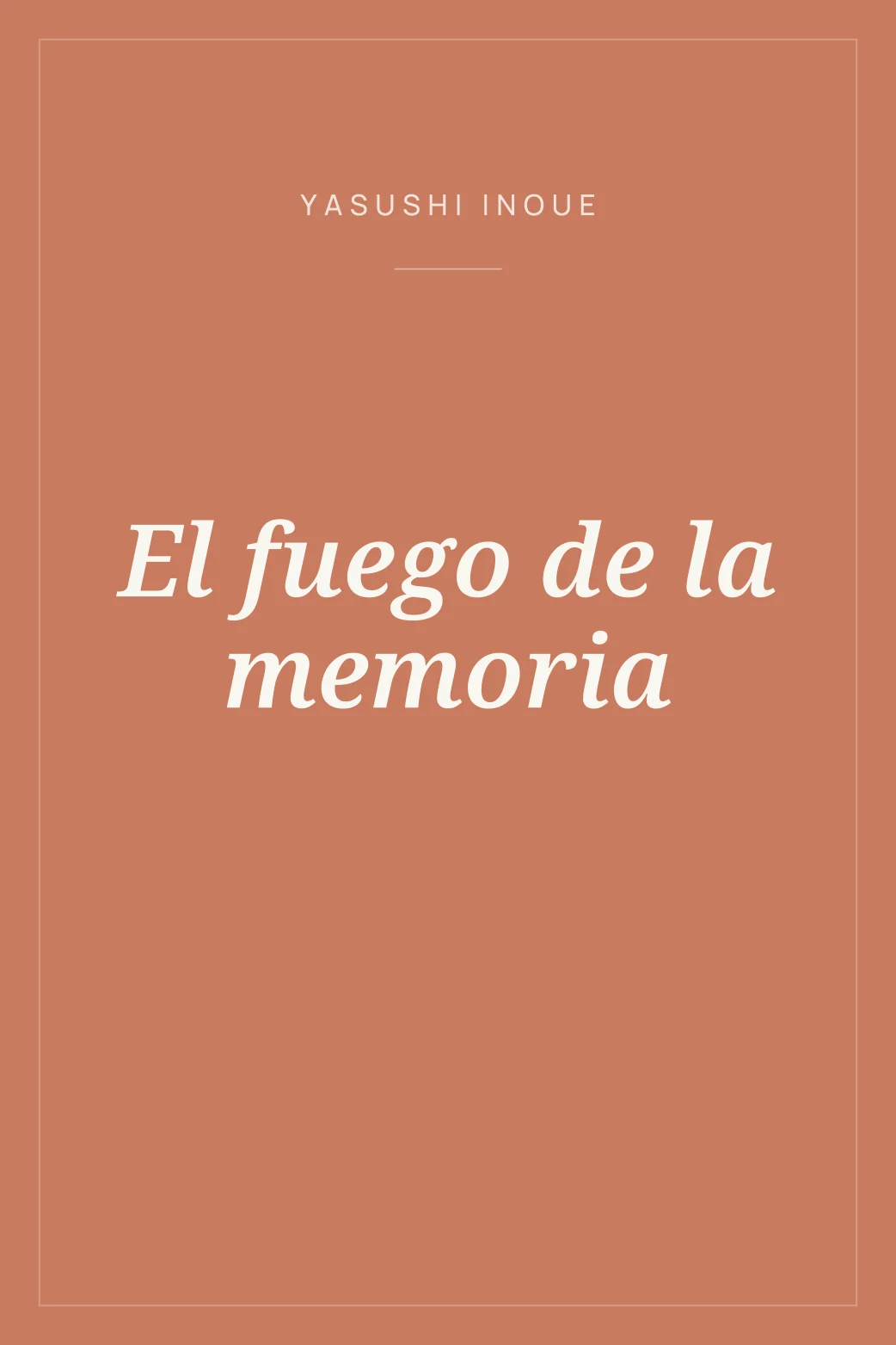 Portada de El fuego de la memoria