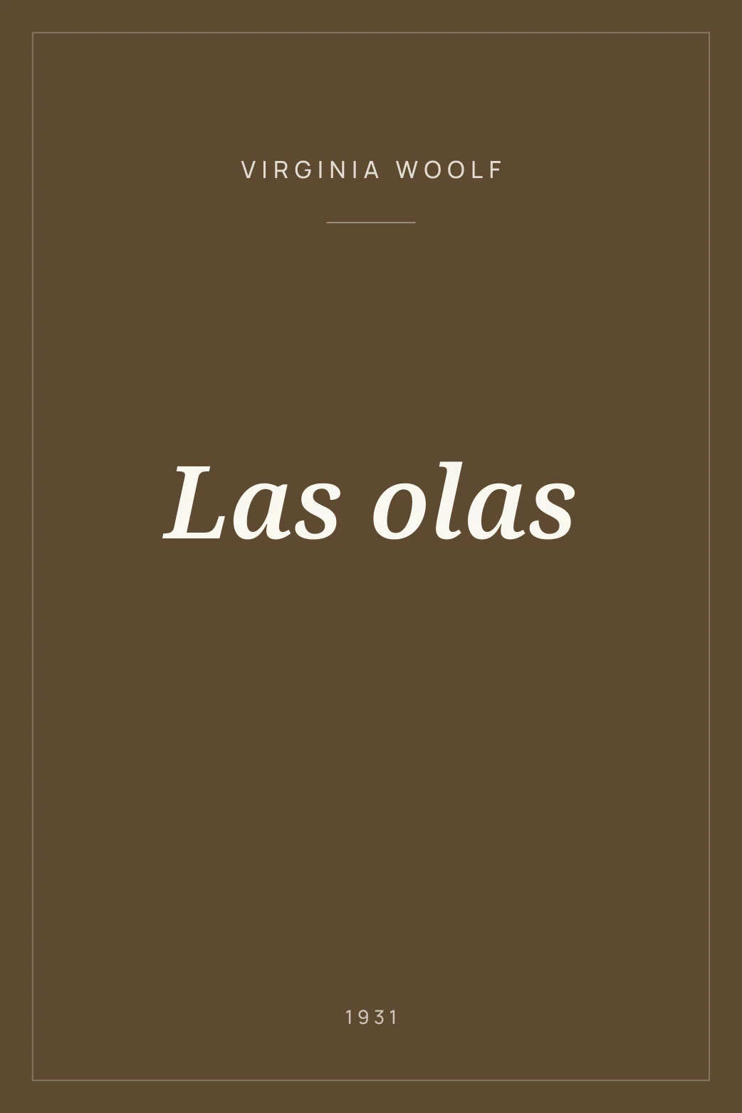 Portada de Las olas