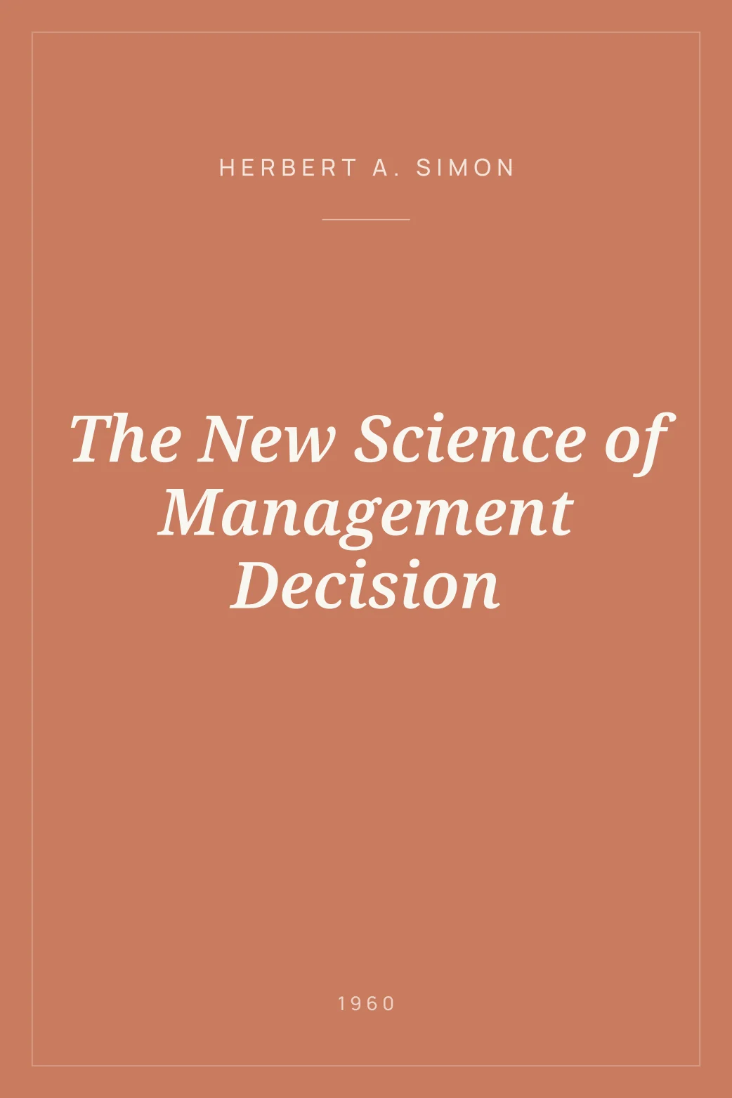 Portada de The New Science of Management Decision