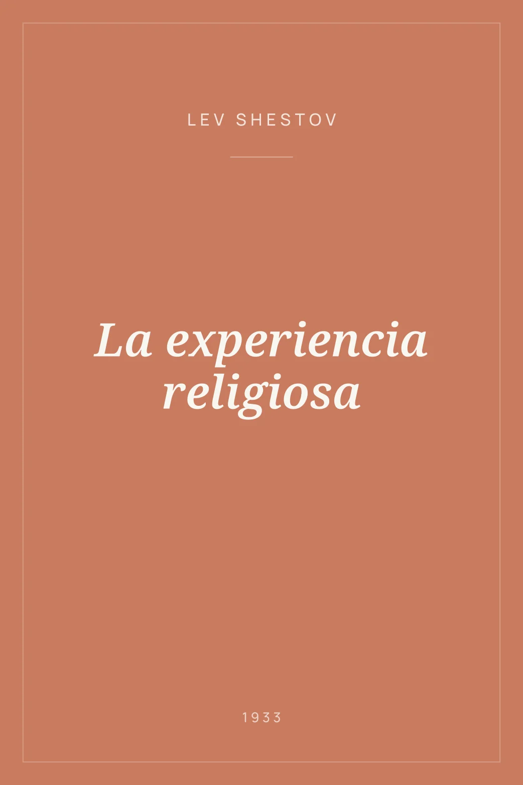 Portada de La experiencia religiosa