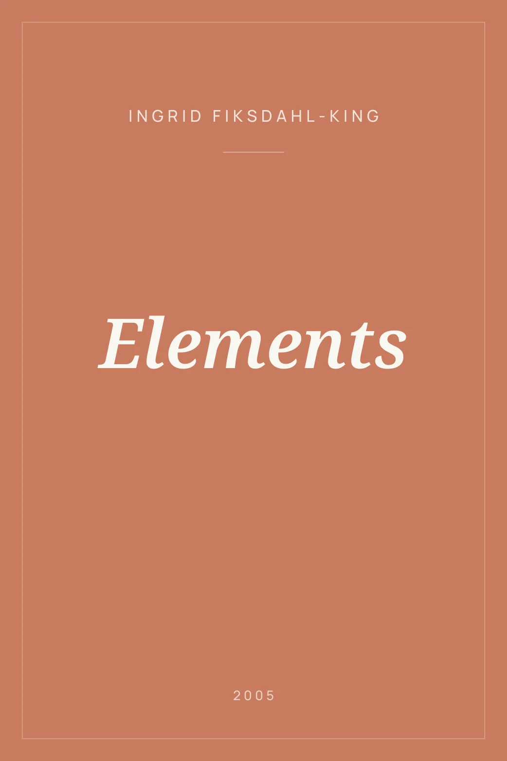 Portada de Elements