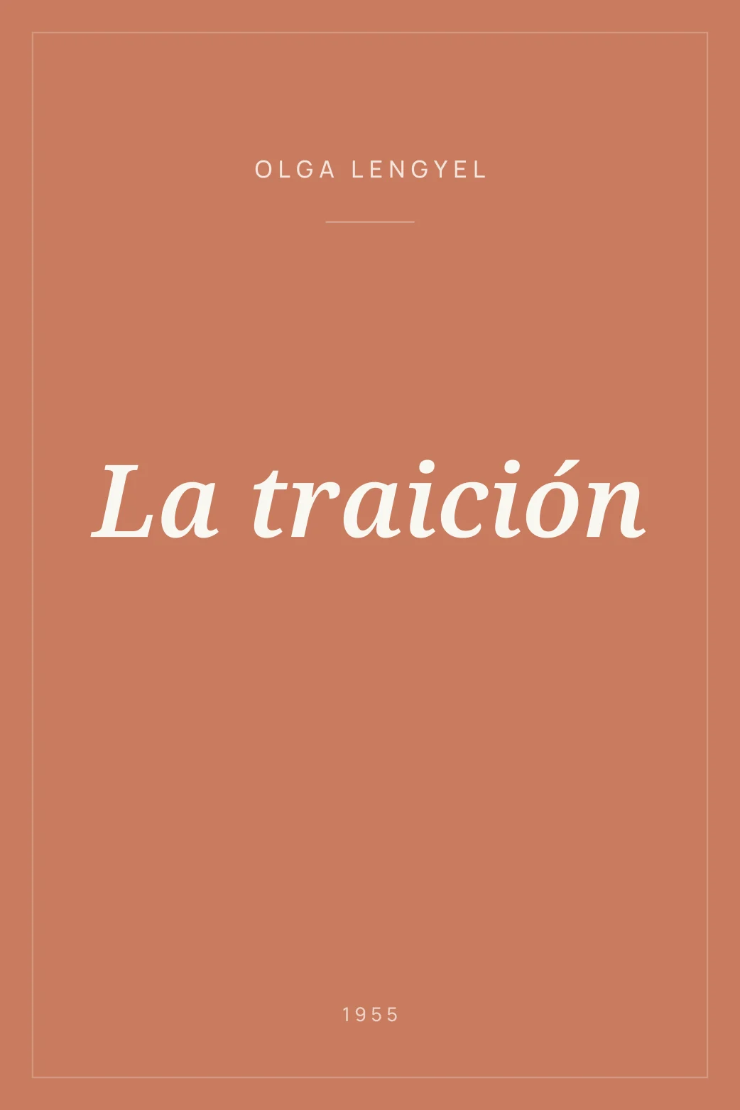 Portada de La traición