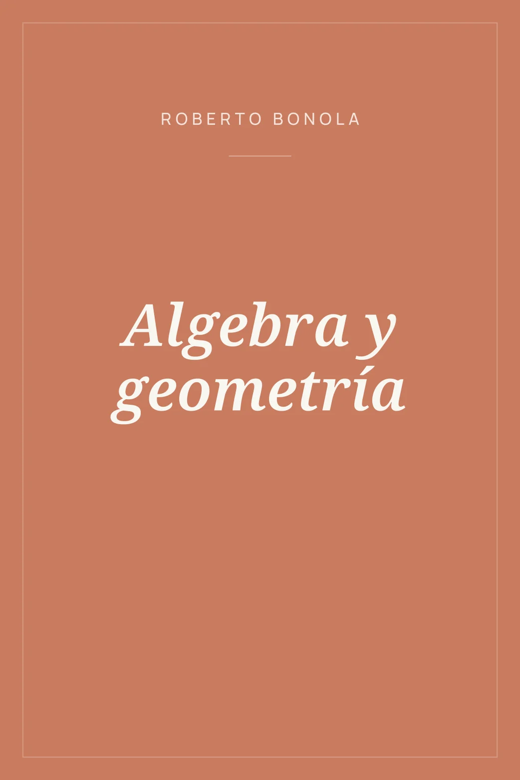 Portada de Algebra y geometría