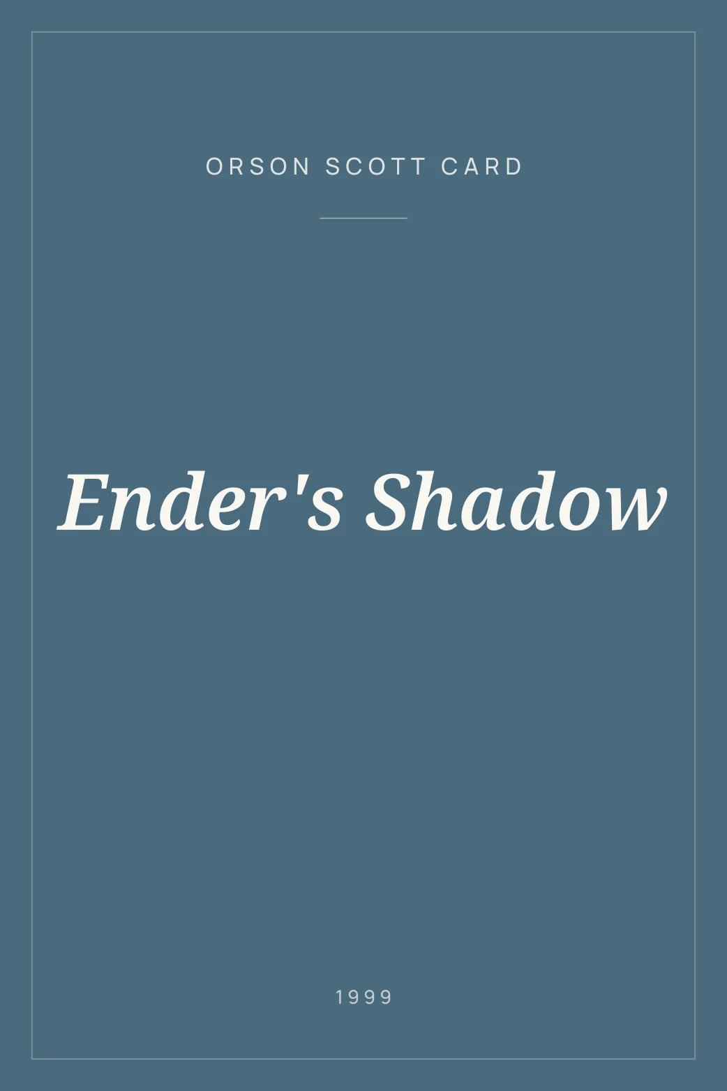 Portada de Ender's Shadow
