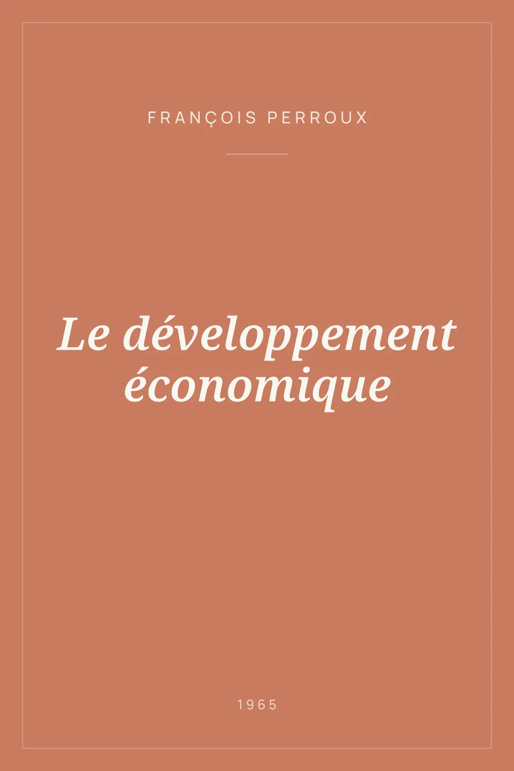 Portada de Le développement économique