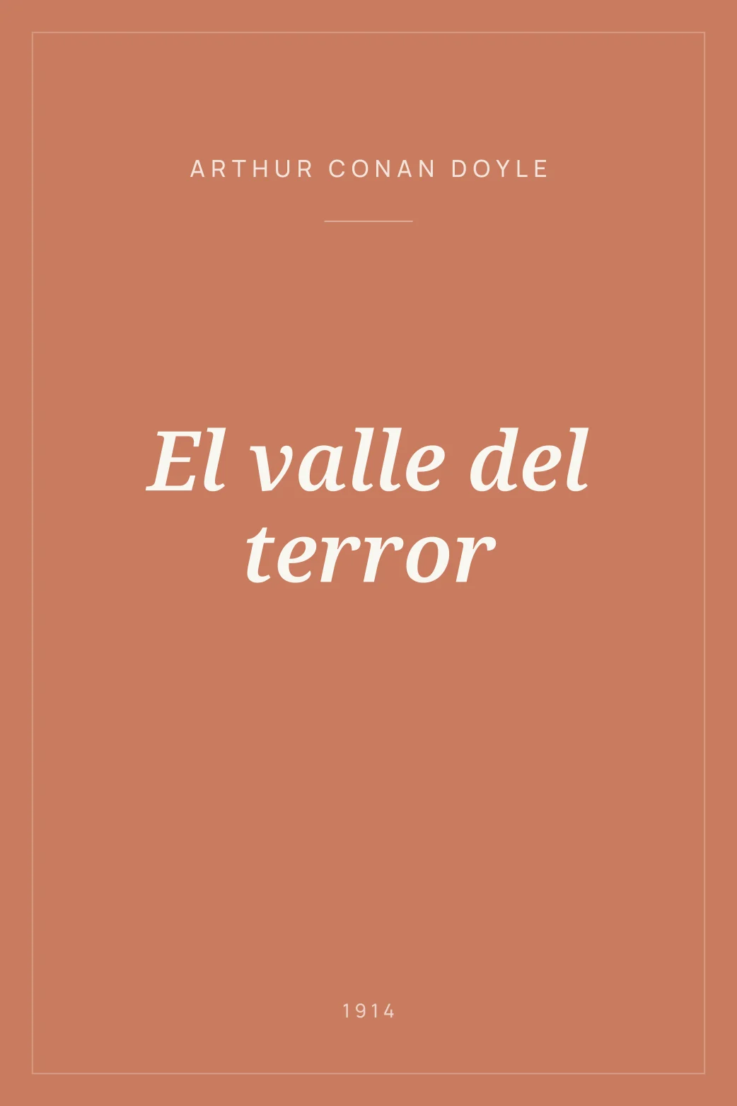 Portada de El valle del terror