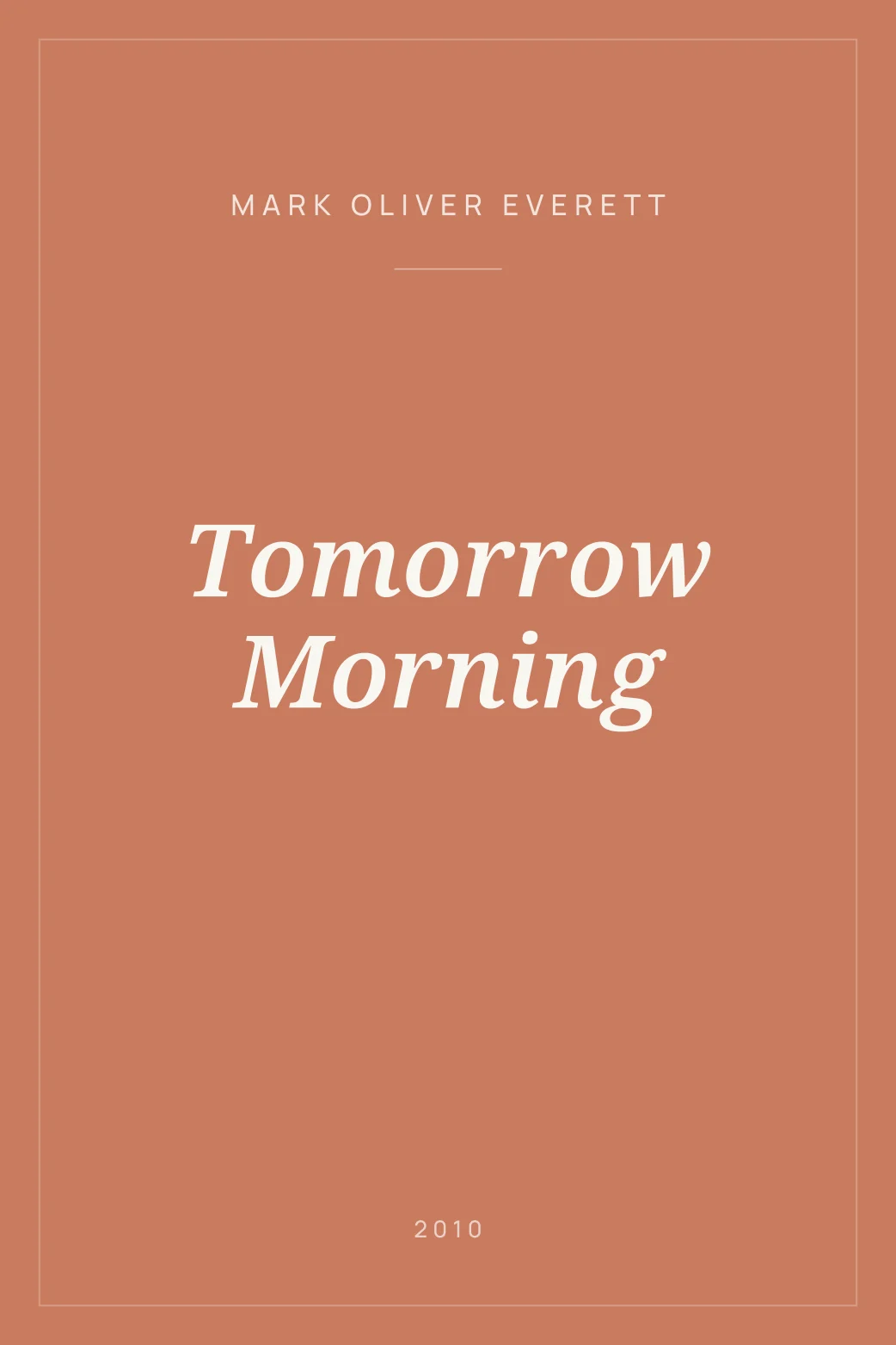 Portada de Tomorrow Morning