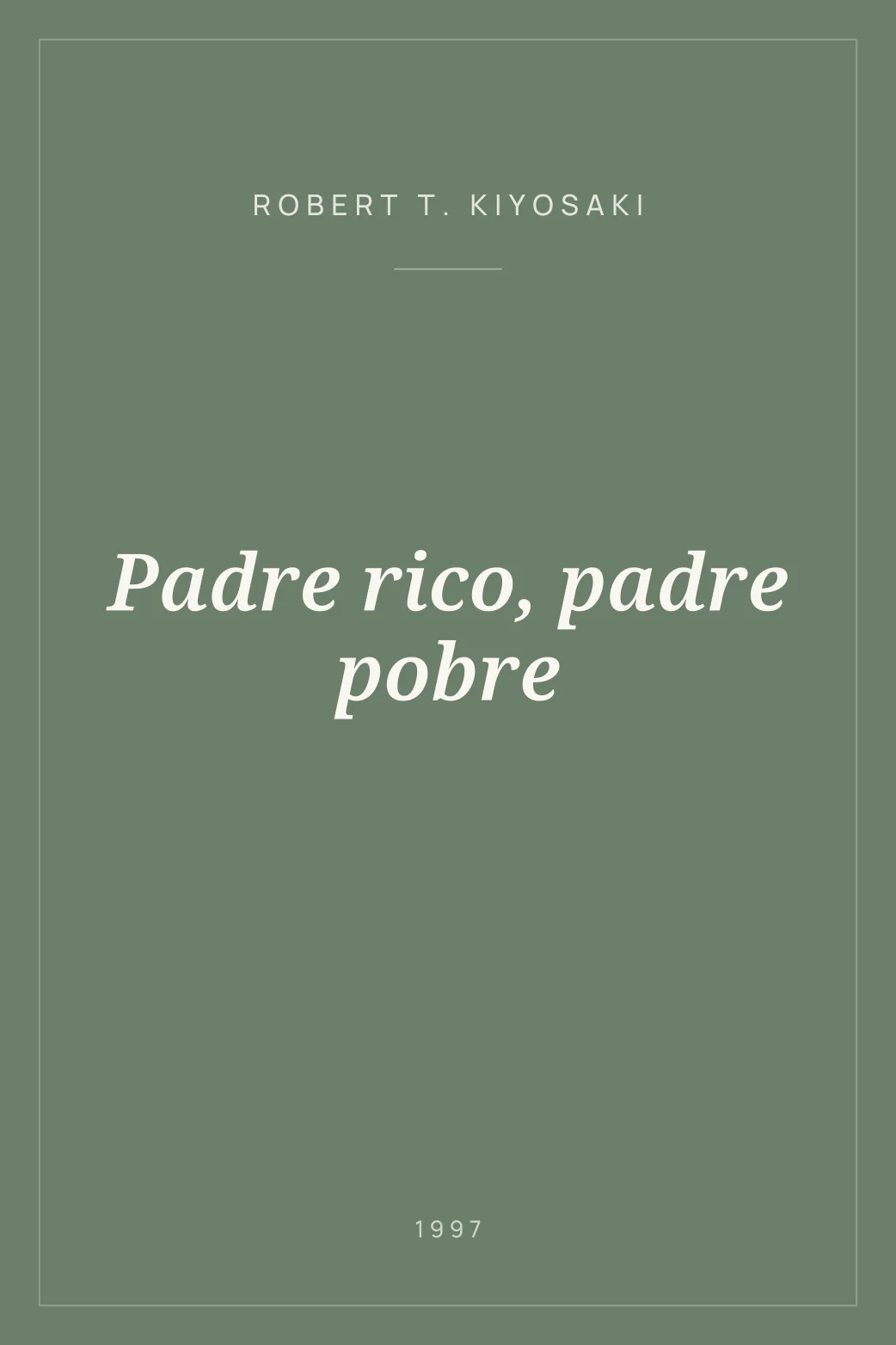 Portada de Padre rico, padre pobre