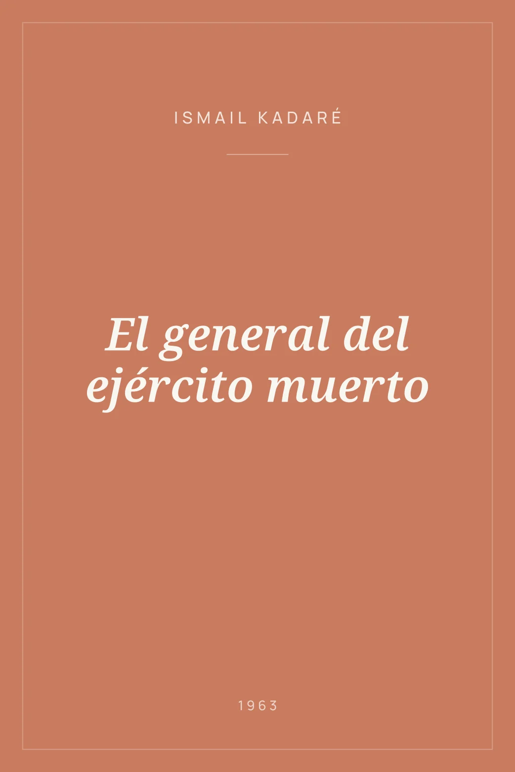 Portada de El general del ejército muerto