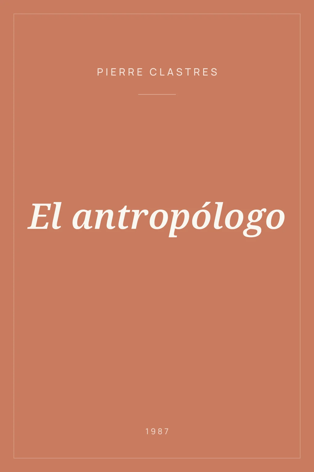 Portada de El antropólogo