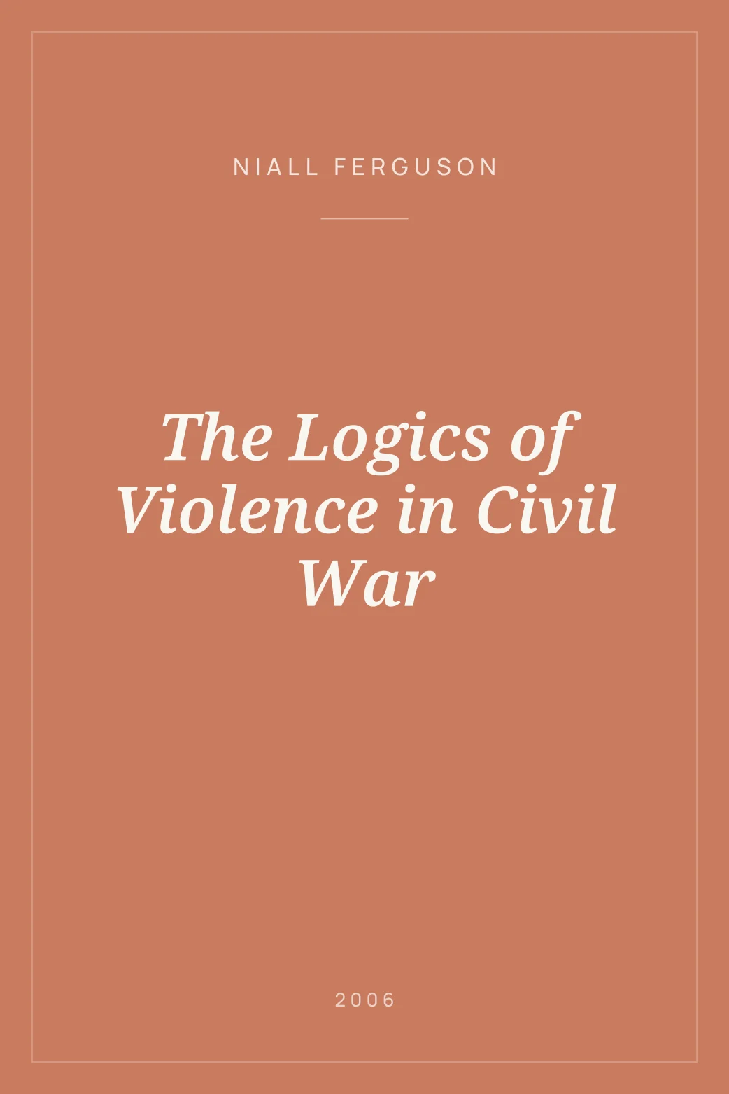 Portada de The Logics of Violence in Civil War