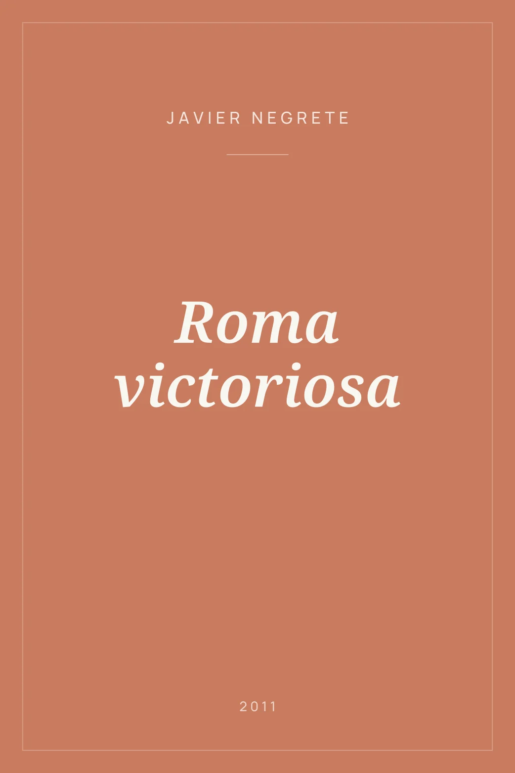 Portada de Roma victoriosa
