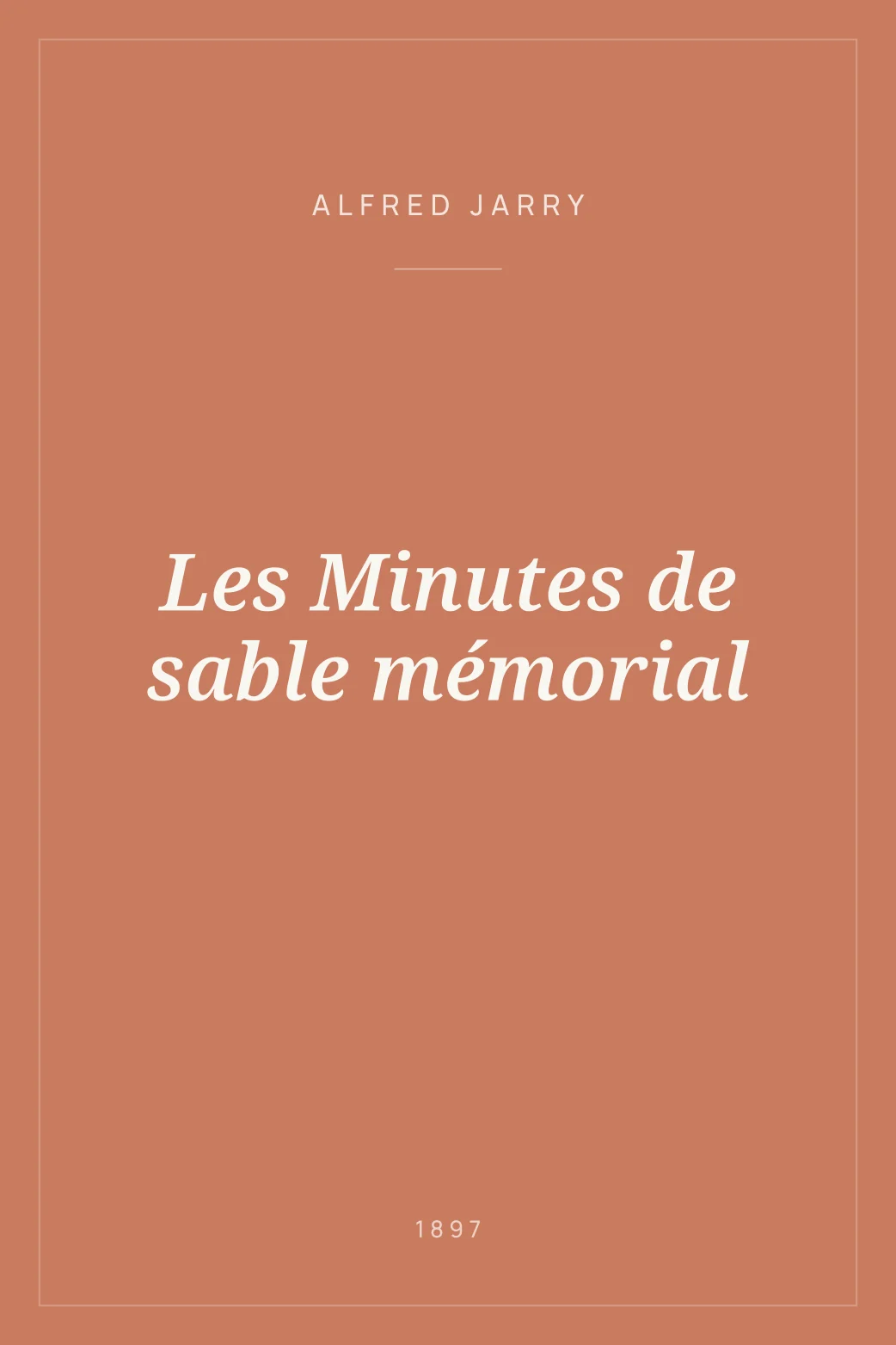 Portada de Les Minutes de sable mémorial