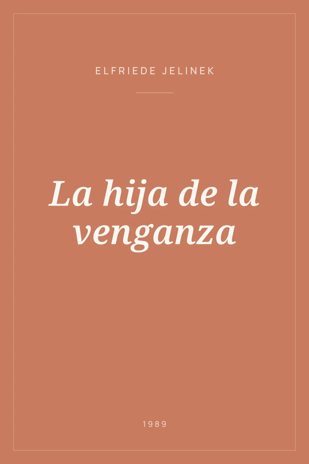 Portada de La hija de la venganza