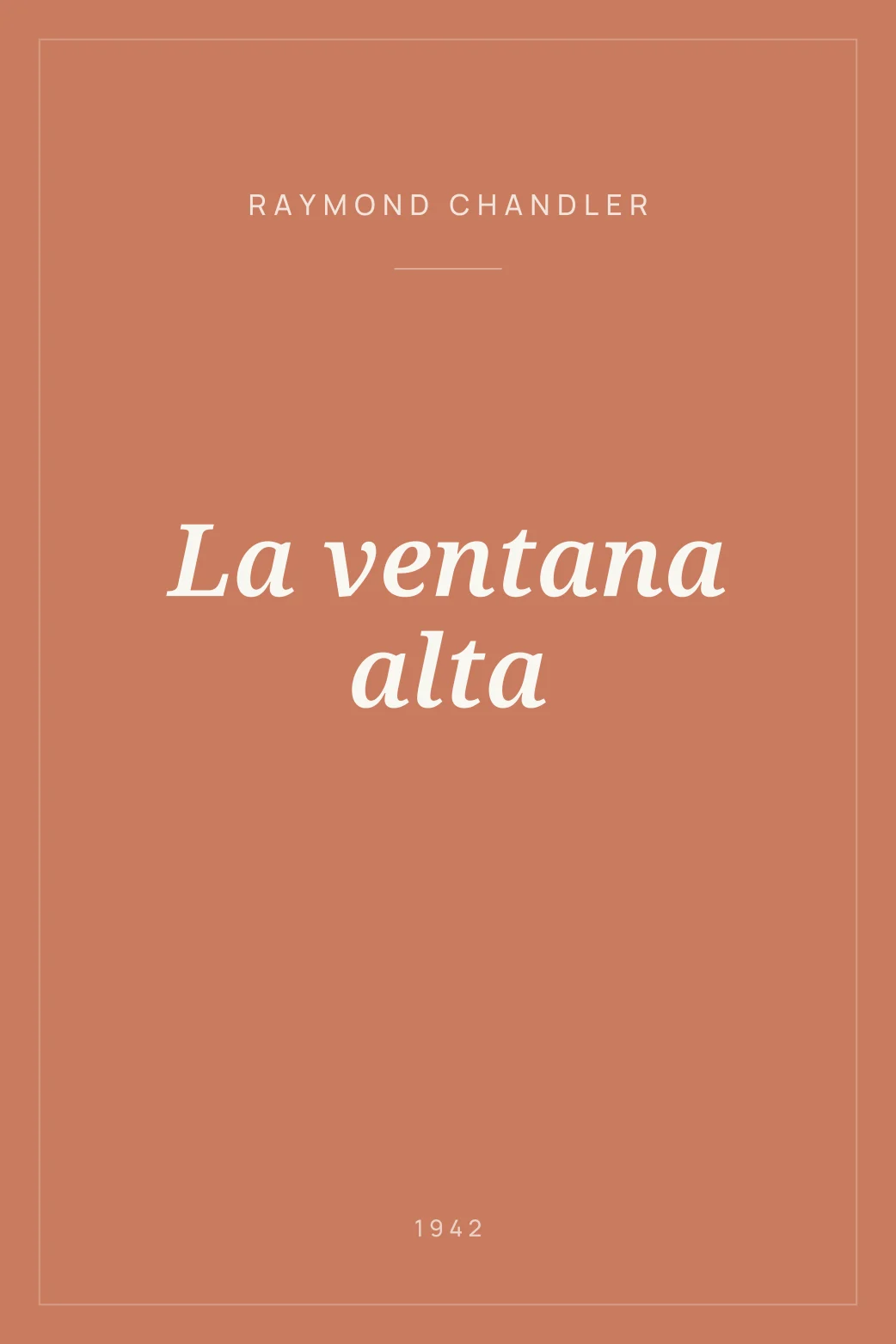 Portada de La ventana alta