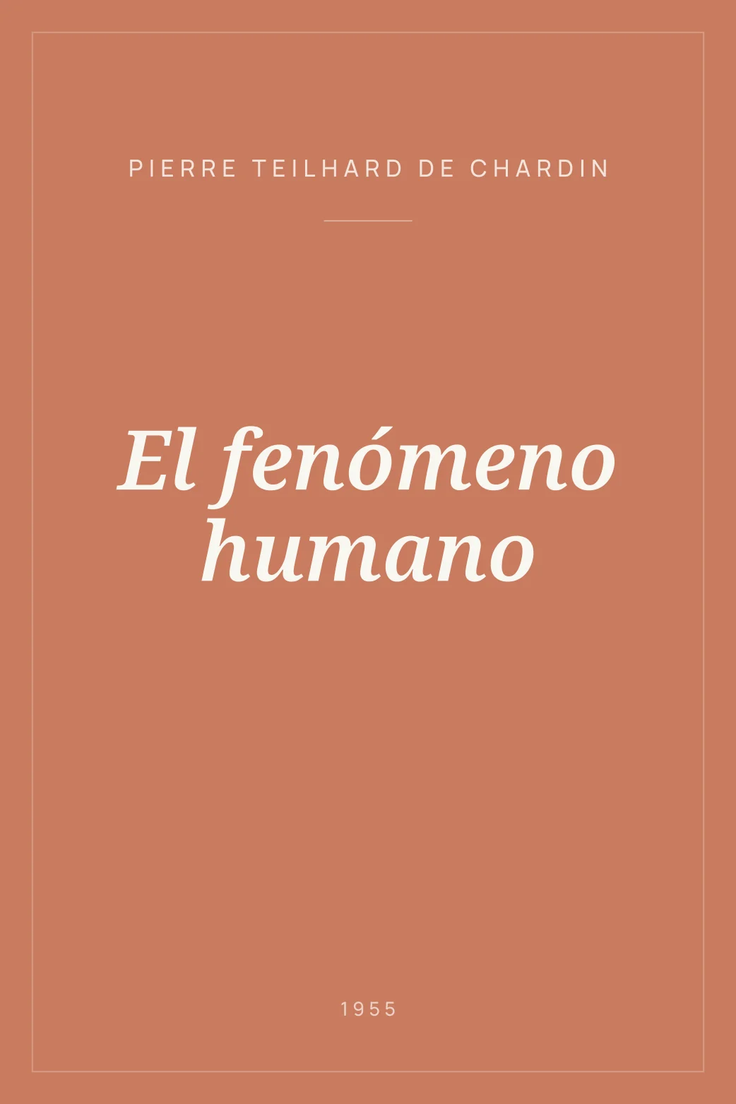 Portada de El fenómeno humano