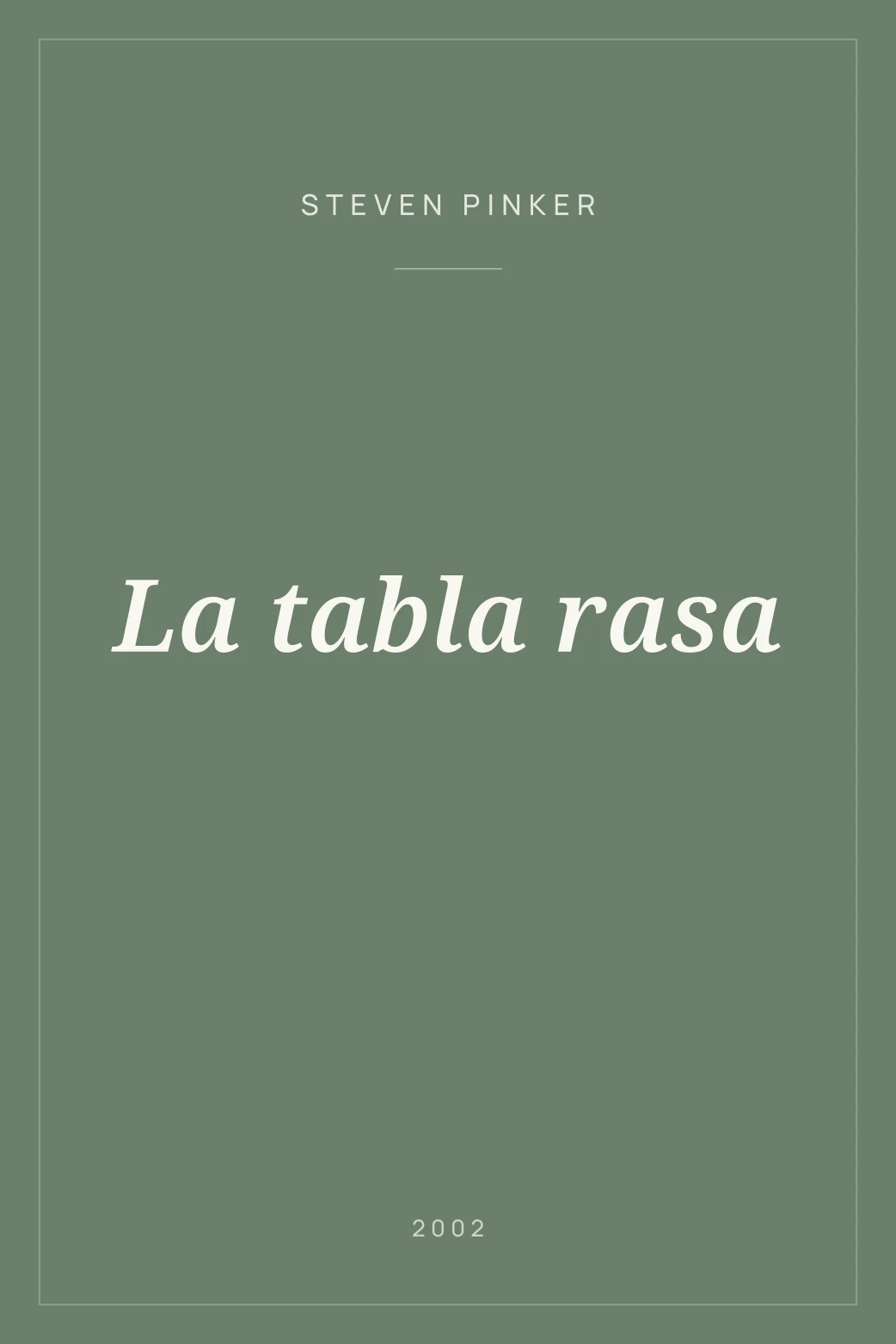 Portada de La tabla rasa