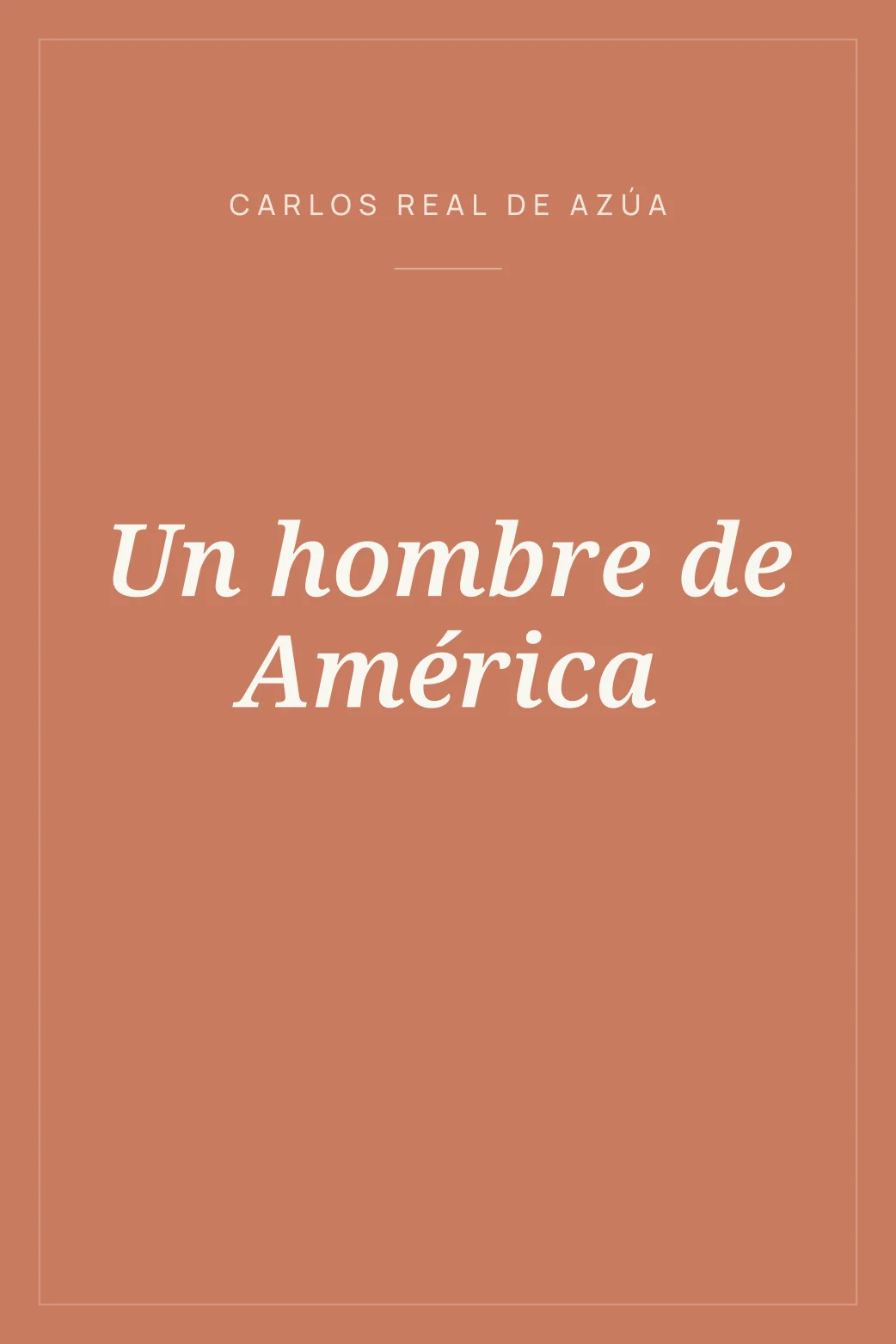 Portada de Un hombre de América