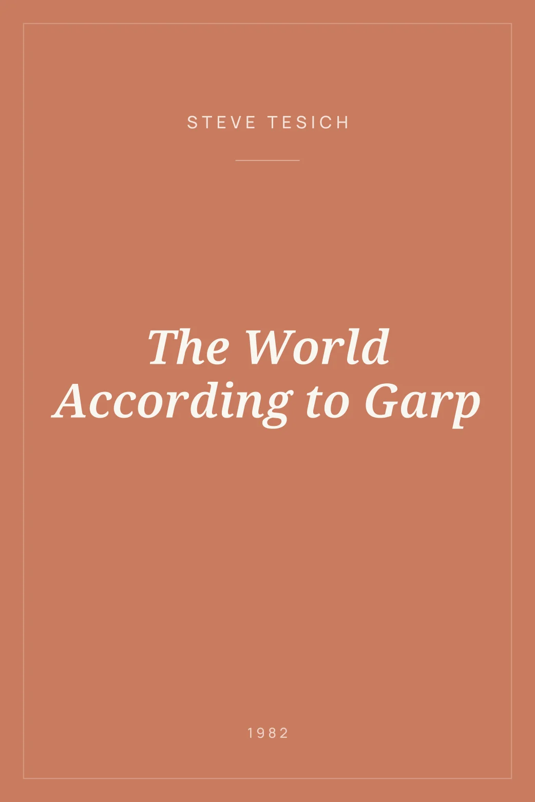 Portada de The World According to Garp